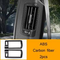 ABS Carbon fibre For Volvo XC60 2018  Accessories Auto Rear B-Pillar Air Outlet Panel Decoration Cover Trim Car Styling gray
