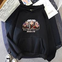 Genshin Impact Arataki Itto Hoodies Unisex Kawaii Cartoon Hip Hop Long Sleeve Kawaii Sweatshirts Streetweat Women Sweatshirts Male L black