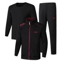 Vyriški 3 dalių medvilniniai sportiniai kostiumai, fitnesas, patogus sportinis kostiumas, sportinis bėgimo komplektas L -5xl L
