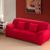 Sofa Cover Big Elasticity 100 %Polyester Spandex Stretch Couch Cover Loveseat Sofa Towel Furniture Cover Machine Wash 17 Colors Single seat 90-140cm red