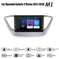 8 colių Wifi 2Din Android automobilio radijo multimedijos vaizdo grotuvas, skirtas Hyundai Solaris 2 Verna 2017-2020 su mygtuko rankenėle GPS 1+32GB 1+32GB