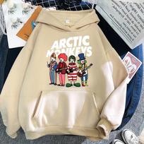 Reperio ARCTIC MONKEYS džemperis su gobtuvu, unisex ir moteriškas, madingas rudens/žiemos, hiphopo stiliaus, berniukų ir mergaičių drabužiai, berniukų sportinė apranga M white