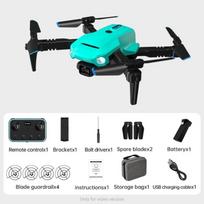 RC Drone 4K Dvigubi HD fotoaparatai Aerofotografijai Sulankstomas RC keturkopterinis sraigtasparnio žaislas 【1】wtih 1 battery žalia
