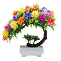 1 vnt. dirbtinių gėlių vazoninis bonsai svetainės vakarėlis, stalo baldų dekoras