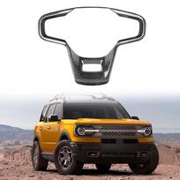 Carbon Fiber Steering Wheel Panel Cover Trim Accessories For Ford Bronco 2021 22