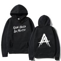 Anuel AA Album Real Hasta La Muerte Hoodies Unisex/ Women Hip Hop Hoodie Winter Tops Long Sleeve Harajuku Sudaderas Spring Autumn 2XL black
