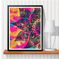Pasidaryk pats deimantinė tapyba Žydinti mandala Kryželiu siuvinėjimo rinkinys Mozaikos menas Deimantinė tapyba Pilnas apskritimas/kvadratas Deimantas Namų dekoravimas Round 20x30cm