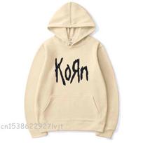 Fashion  Unisex's and Women Universal Korn Rock Band Letter Pullover Casual Sports Streetwear Hoodie Unisex Hoodie L