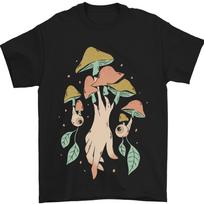 Trippy Magic Mushrooms With Eyes Unisex T-shirt XXXXL beige