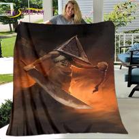 Silent Hill Horror Movie Game Soft Plush Blanket,Flannel Blanket Throw Blanket for Living Room Bedroom Bed Sofa Picnic Cover Kid 75x100cm (30x40inch) white