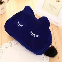 Makeup Cosmetic Brush Bag Pen Pencil Case Organizer Pouch Pocket Holder Blue tamsiai mėlyna spalva