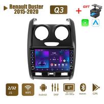 icreative Android skirta Renault Duster 2015-2020 su mygtuku rankenėle CarPlay Radio Video Multimedijos GPS grotuvas 2+32GB 2+32GB gray