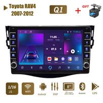 icreative Automobilinis Android radijas skirtas Toyota RAV4 2007-2012 Su mygtuko rankenėle 2din Multimedijos stereo vaizdo grotuvas WIFI GPS 1+16GB 1+16GB gray