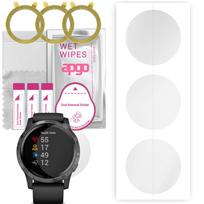 3x apgo hidrogelinė ekrano apsauga, skirta Garmin Vivoactive 4S, hidrogelio plėvelė, su pozicionavimo sluoksniu, kurį lengva montuoti
