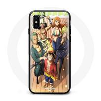 Coque pour Iphone XS Max One Piece Luffy Affiche Equipages Manga Anime