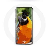 Coque pour Samsung Galaxy S9 Aras Perroquet Orange vert