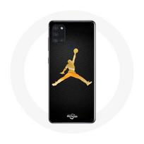 Coque - Maniacase - Samsung Galaxy A21S - Souple - Jaune - Logo Michael Jordan geltona