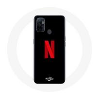 Coque Oppo A53 Netflix Logo rouge fond noir juoda