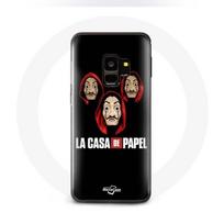 Coque pour Samsung Galaxy S9 La casa de papel Masque et Logo