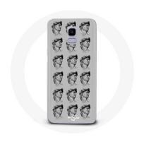 Coque pour Samsung Galaxy A6 2018 Statue fond gris