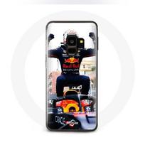 Coque pour Samsung Galaxy S9 Plus Formule 1 Verstappen Pilote automobile F1 noir rouge et jaune