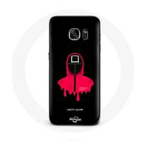 Coque pour Samsung Galaxy S6 Edge Squid Game masque carré