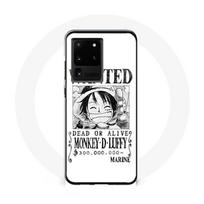 Coque pour Samsung Galaxy S20 Ultra One Piece Manga affiche de recherche Blanche balta