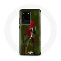 Coque pour Samsung Galaxy S20 Ultra Pionus Perroquet Rouge raudona