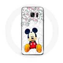 Coque pour Samsung Galaxy S6 edge Mickey Mouse Fleurs Cœurs