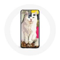Coque pour Samsung Galaxy J7 Turc de Van Chat Blanc aux yeux bleu et jaune