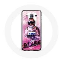 Coque pour samsung galaxy J7 2016 Formule 1 Sergio Pérez Pilote de F1 Rose