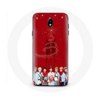 Coque pour Samsung Galaxy J5 2017 BTS Bangtan Garçons Fond Rouge Cadeau de Noël 2023