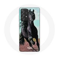 Coque pour Samsung Galaxy A52 Le Cheval Noir De La Race Frisonne