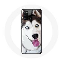 Coque pour Oppo A16 Husky Blanc de Sibérie Yeux Bleus