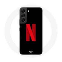 Coque pour Samsung Galaxy S21 FE Netflix Logo rouge fond noir