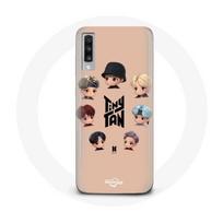 Coque pour Samsung Galaxy A70 BTS TinyTAN Animation Affiche RM Jin Suga J-Hope Jimin V Et Jungkook