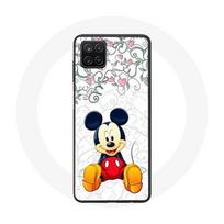 Coque pour Samsung Galaxy A42 5G Mickey Mouse Fleurs Cœurs