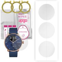 3x apgo Hydrogel Screen Protector for Withings ScanWatch Hybrid 3700546707261, Hydrogel Film, with positioning layer easy installation