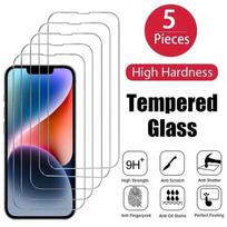 5 vnt. apsauginis stiklas iPhone 15 11 12 13 14 Pro Max 7 8 Plus, ekrano apsauga iPhone 13 Mini XR X XS MAX, grūdintas stiklas iphone 11 gryna