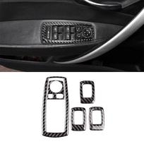 5 vnt./rinkinys minkšto anglies pluošto stiliaus automobilio stiklo pakėlimo jungiklio lipdukas, tinkantis BMW X3 E83 2006–2010 automobilių interjero aksesuarams Carbon Fiber Style