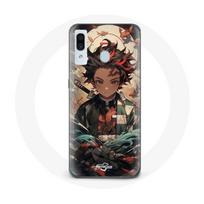 Case - Maniacase - Samsung Galaxy A20e - Demon Slayer Tanjiro - Soft - Black