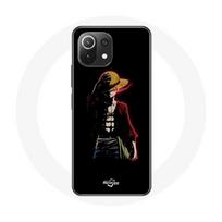 Case - Maniacase - Xiaomi Mi 11 Lite - One Piece Manga Anime Luffy - Soft - Black juoda