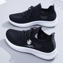 Moteriški „Flyknit“ sportiniai batai madingi universalūs bėgimo bateliai tinkliniai, kvėpuojantys laisvalaikio moteriški batai 40 white