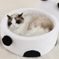 Kennel Bed Pad Warm Dog Bed, Panda Theme Washable Cat Pet Cushion for Small Medium Dogs,