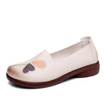 Mokasinai Moteriški minkštos odiniai batai Moteriški vaikščiojimo batai Mom Loafers Moterims Patogūs plokščiapadžiai batai 37 balta