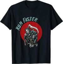 Run Faster Grim Reaper Funny Dark Humor Unisex T-Shirt S