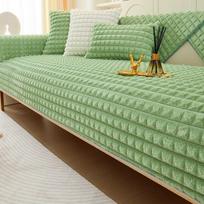 Modern düz renk ekose tavşan peluş kanepe havlu süper yumuşak kaymaz kesit kanepe kılıfı oturma odası için L şekli köşe kapak 70x70cm 1pcs