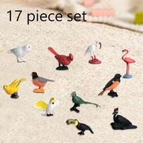 Garden Statue Miniature Animal Figurines Bulk Bonsai Landscape Scenes Simulated Model Playset 17Pcs