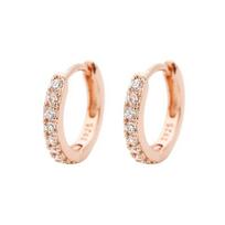 Maži „Huggie Hoops“ auskarai moterims, kremzlės formos, vaivorykštės spalvos, kubinio cirkonio, sidabro spalvos, auskarai, madingi papuošalai vakarėliams 8mm