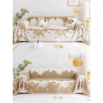 Šenilinė Universali Sofos Servetėlė Nordic Instagram Stiliaus Užvalkalas Pilnas Sofos Užvalkalas Užvalkalas Antklodė Visų Sezonų Universali Sofos Pagalvėlė 180*130cm gray